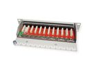 ROLINE 10-Zoll Patchpanel 12 Ports, Kat.6A (Class EA), geschirmt