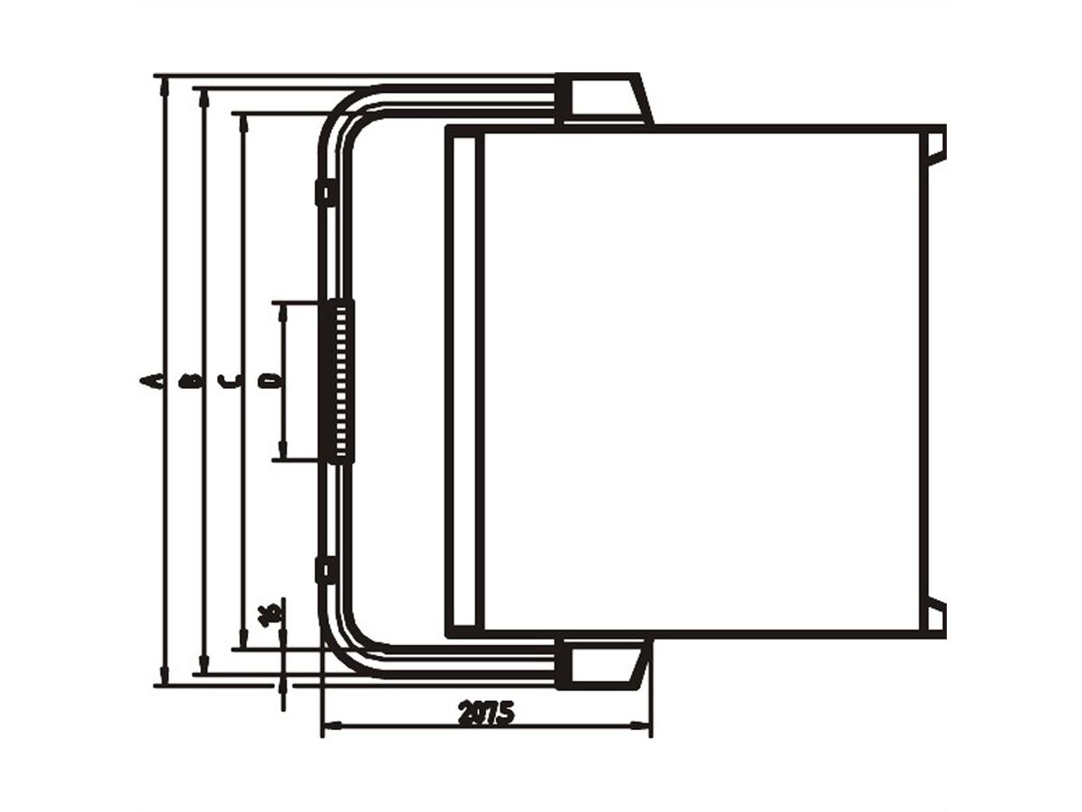 SCHROFF RatiopacPRO/-Air Poignée basculante, 63 CV