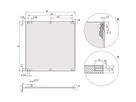 SCHROFF Face avant, Refrofit Shielding, 6 U, 5 HP, 2,5 mm, Al, anodisé, bords non traités