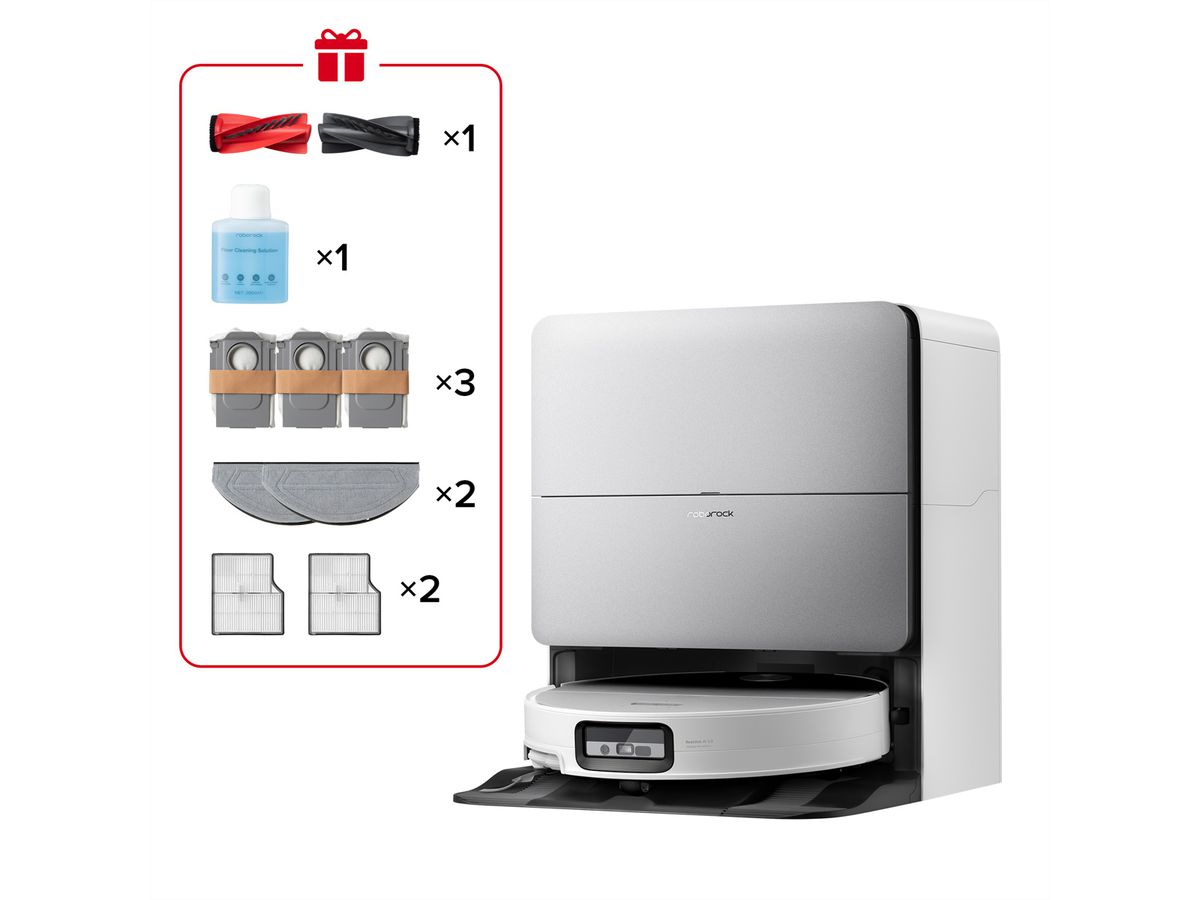 Roborock Aspirateur Saros 20 sonic complete, blanc, Robot aspirateur/balayeur