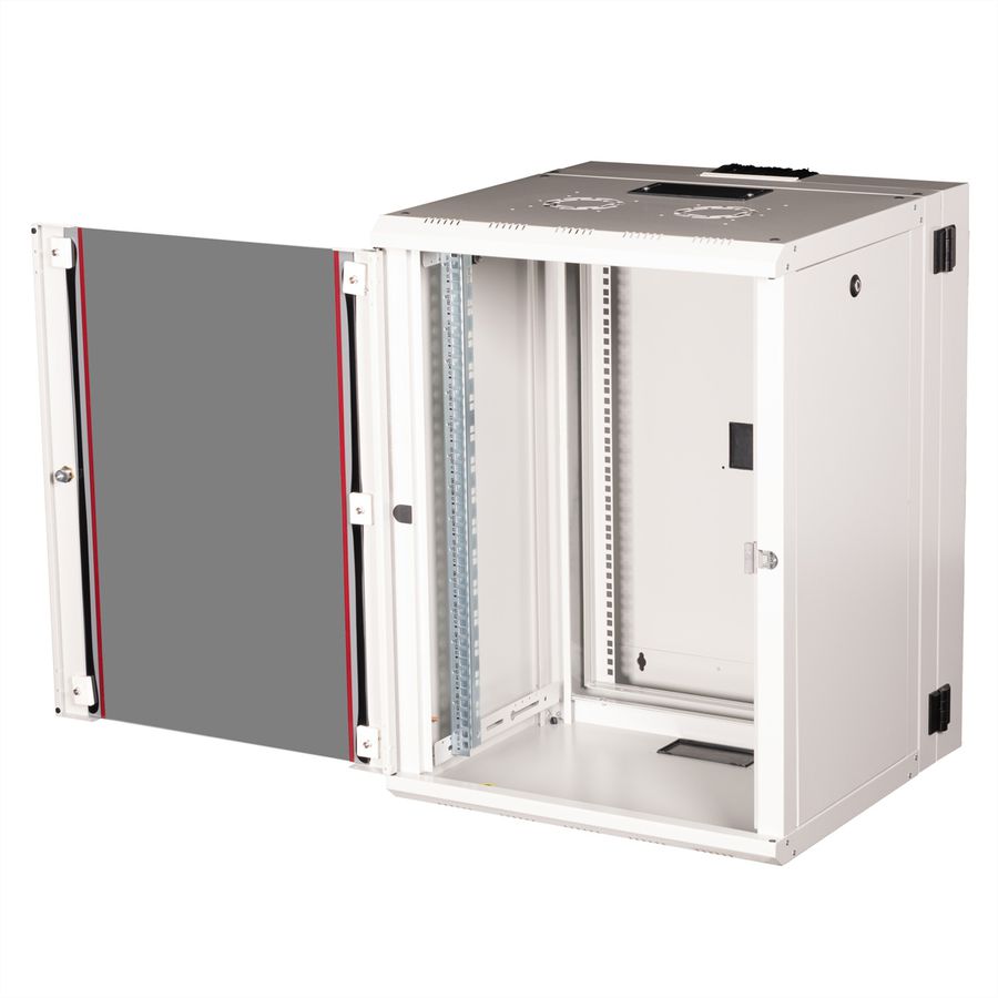 **DEMO**ROLINE 19-Zoll Wandgehäuse Pro 16 HE, 600x600 BxT zweiteilig schwenkbar grau