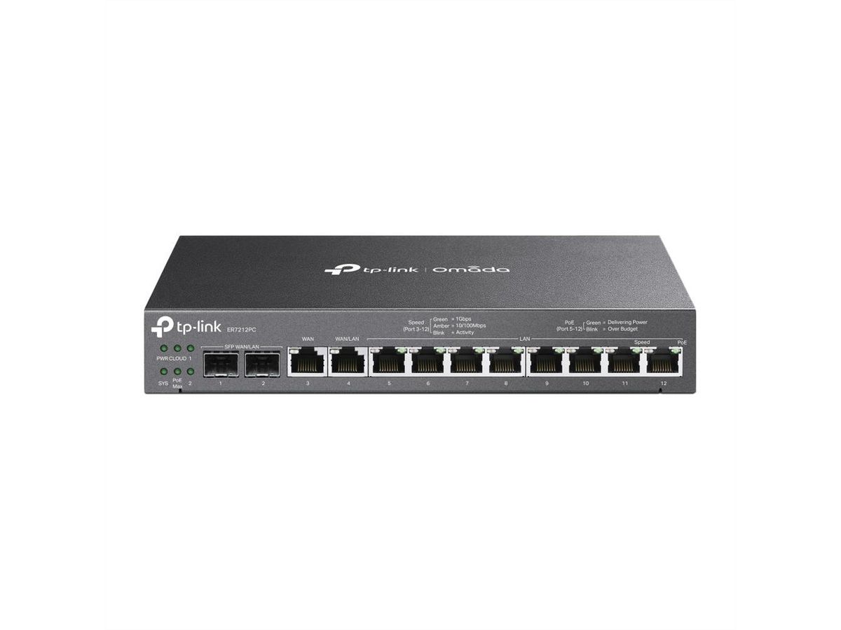 TP-Link ER7212PC VPN Router , 2x Gigabit SFP WAN/LAN, 1x RJ45 WAN