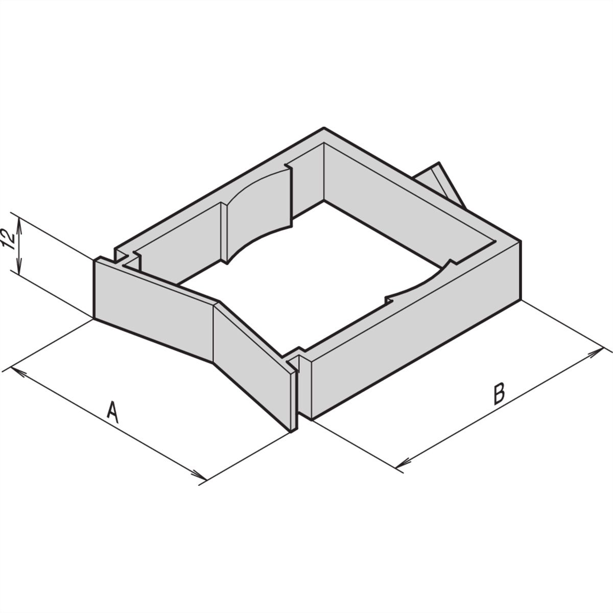 Œillet de câble Varistar SCHROFF pour élément de profondeur, 47x50 mm