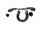 ROLINE E-Auto Ladekabel Typ2, 3-phasig, 480VAC (3P+N+E), 16 A, 11 kW, Spiralkabel (max. 3m)