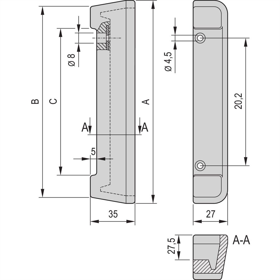 SCHROFF Aufstellschutz / Rückwandfuss mit Kantschutz - AUFSTELLSCHUTZ 4HE COMPAC