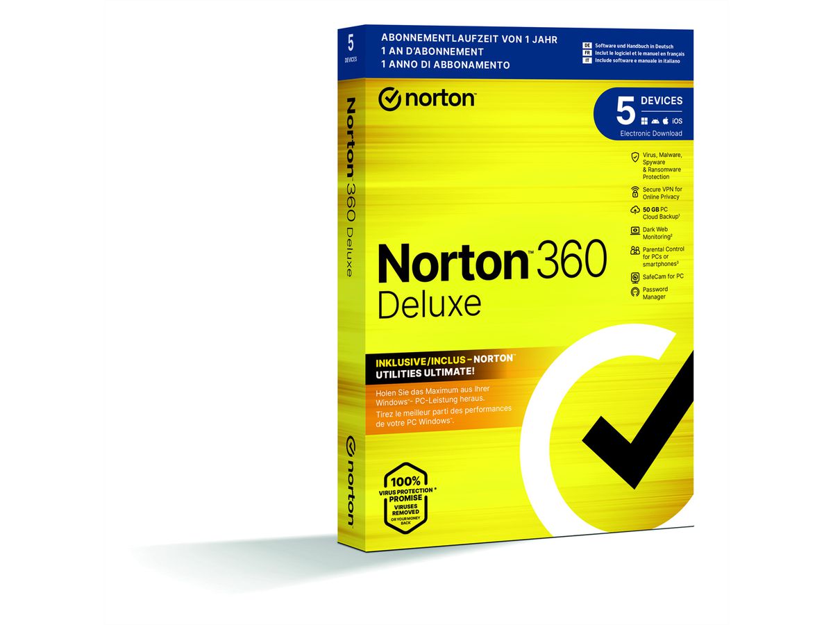 Norton 360 Deluxe utilities ultimate 5 Devices, 50GB, 12 Monate