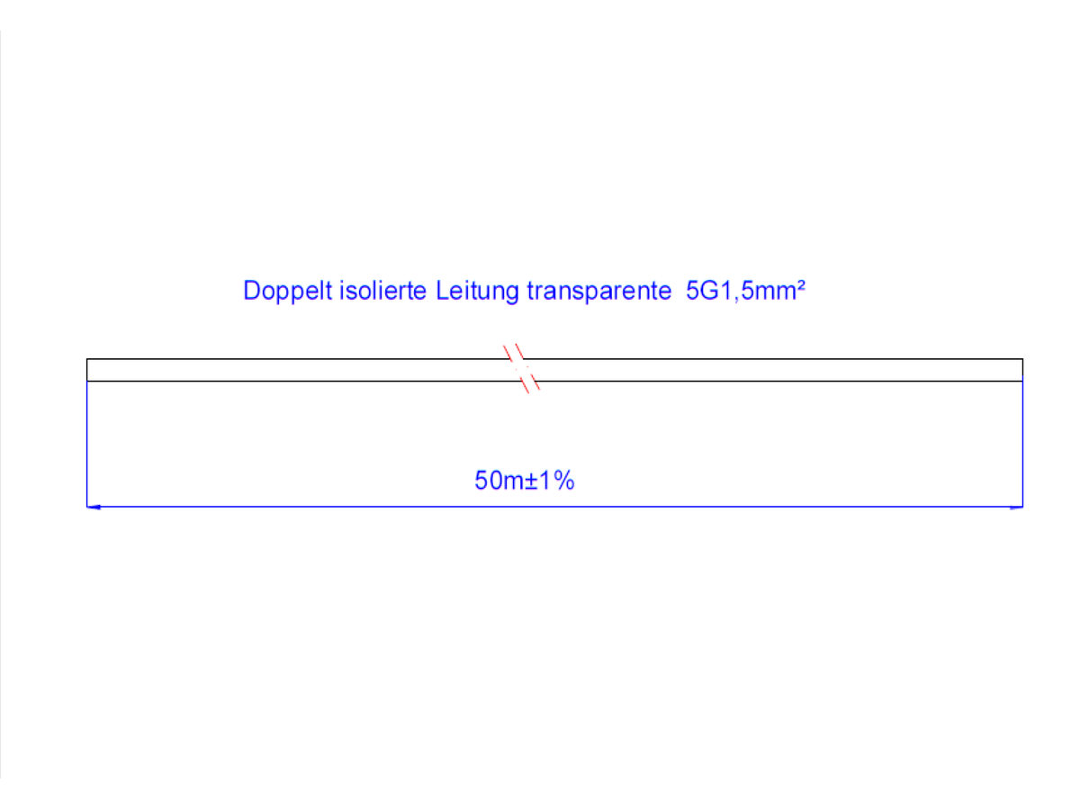 BACHMANN transparente Meterw. 5x1,5 50m, AEH/AEH FEP/Mantel PVC