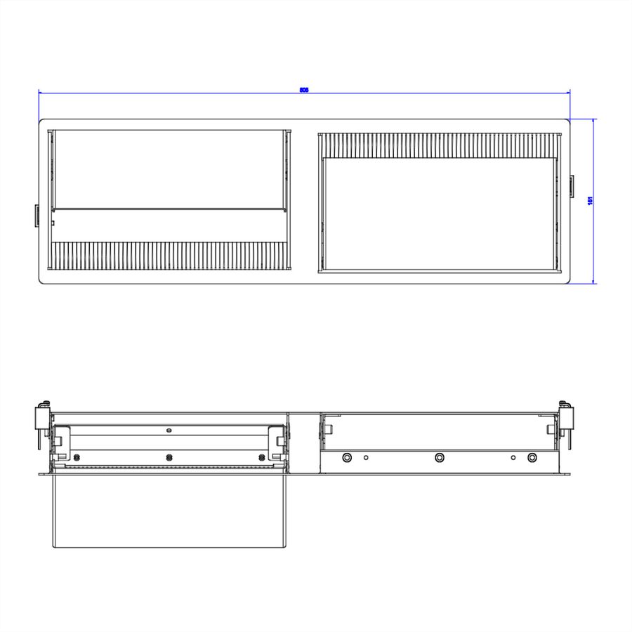 BACHMANN CONI DUO Cadre de montage 2x  small, blanc RAL9010