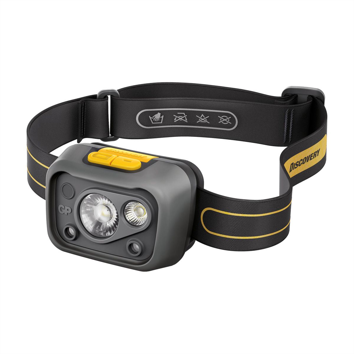 GP Discovery lampe frontale CH33 100lm, noir/vert