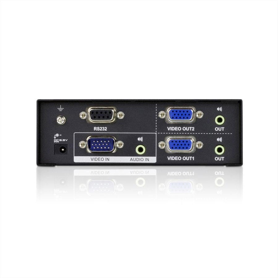 ATEN VS0102 VGA Video-Splitter, 450MHz, Audio, RS232, 2fach