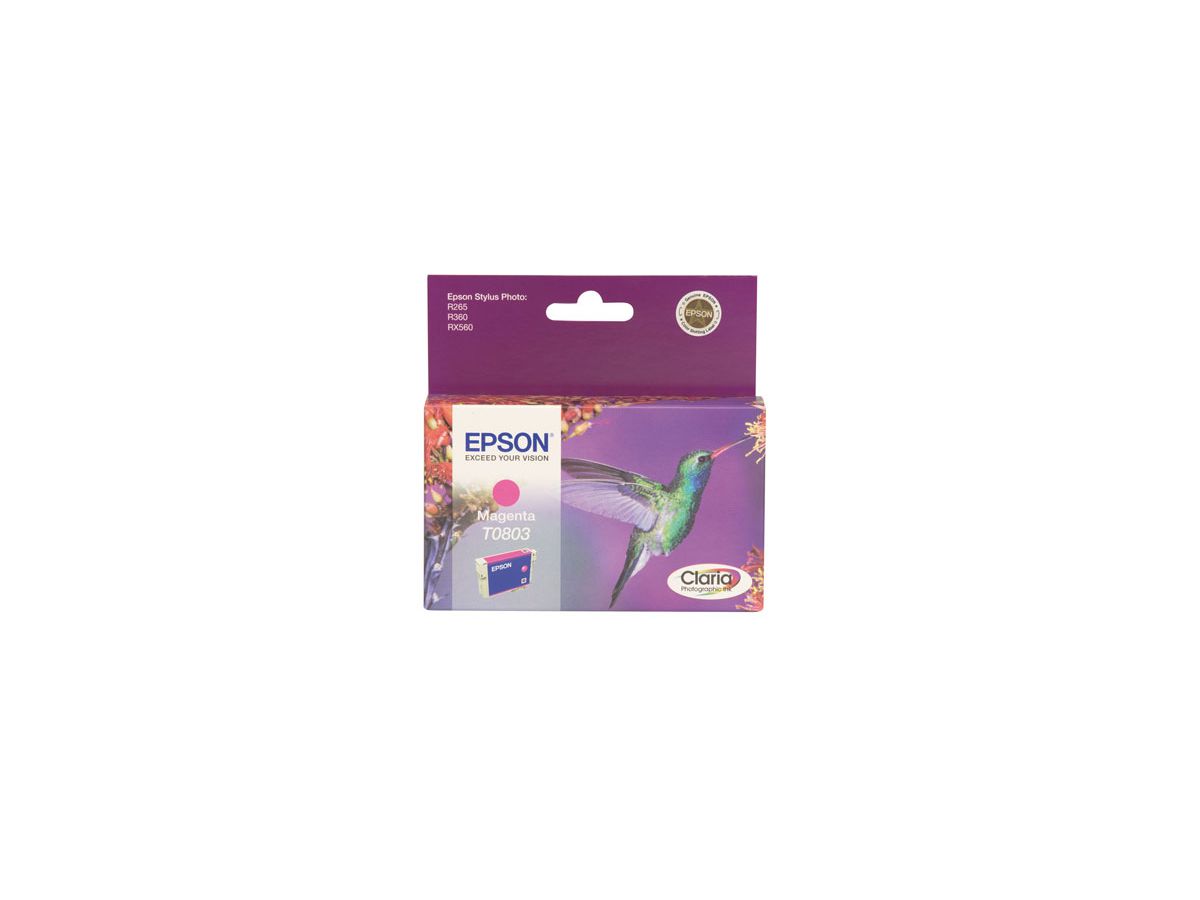 T08034010, Tintenpatrone, magenta für EPSON Stylus Photo R265 / R285 / R360 / RX560 / RX585 / RX685 / PX650 / PX700W / PX710W / PX800FW / PX810FW