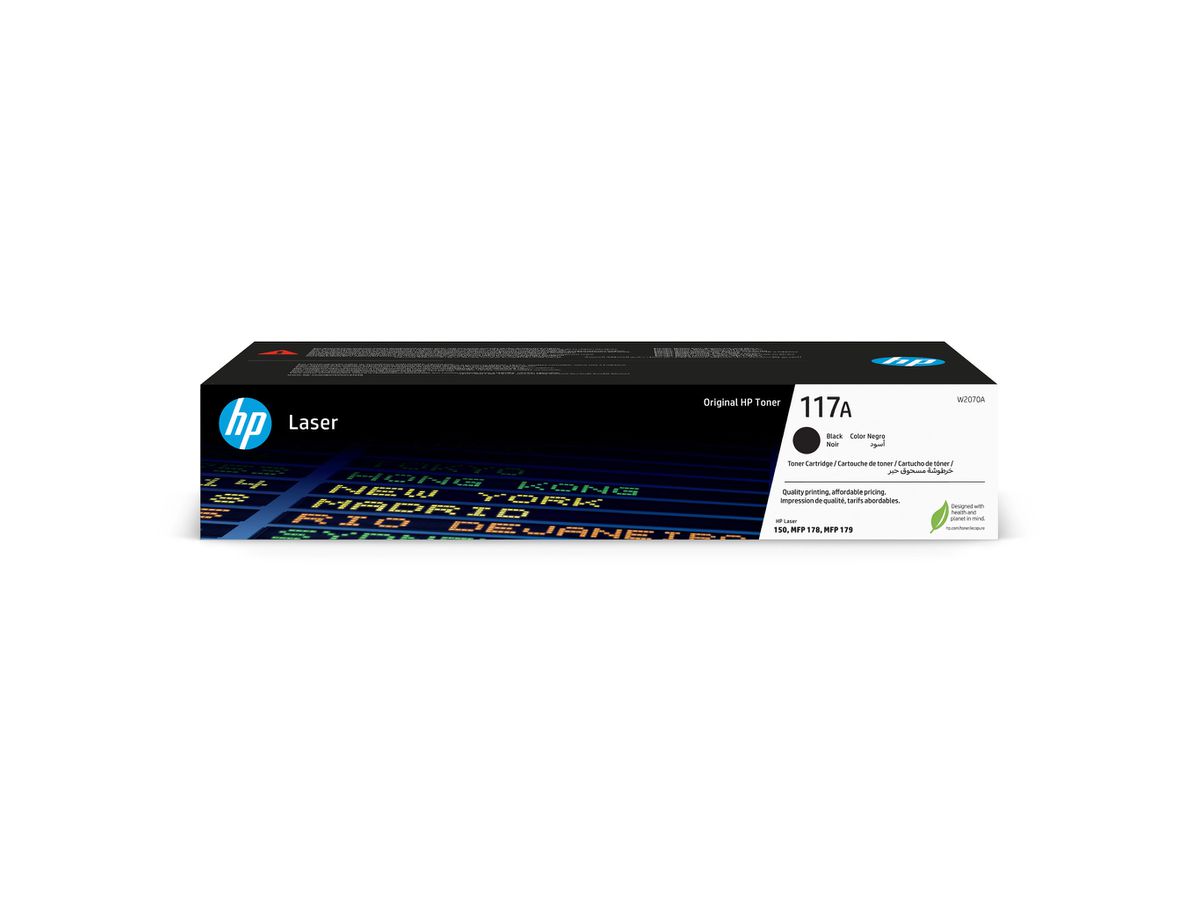 HP Cartouche de toner laser authentique 117A, noir