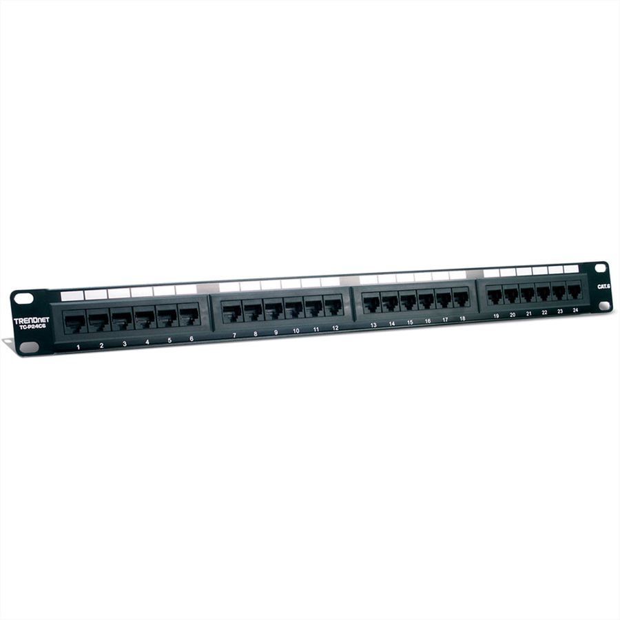 TRENDnet TC-P24C6 Patch Panel, 24-port Cat6 Unshielded
