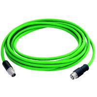 TELEGÄRTNER STX M12x1-M12x1 VL codé X Cat.6A, CP01CS02B-SFTP2607C7-1PUR-A1000 , 10 m