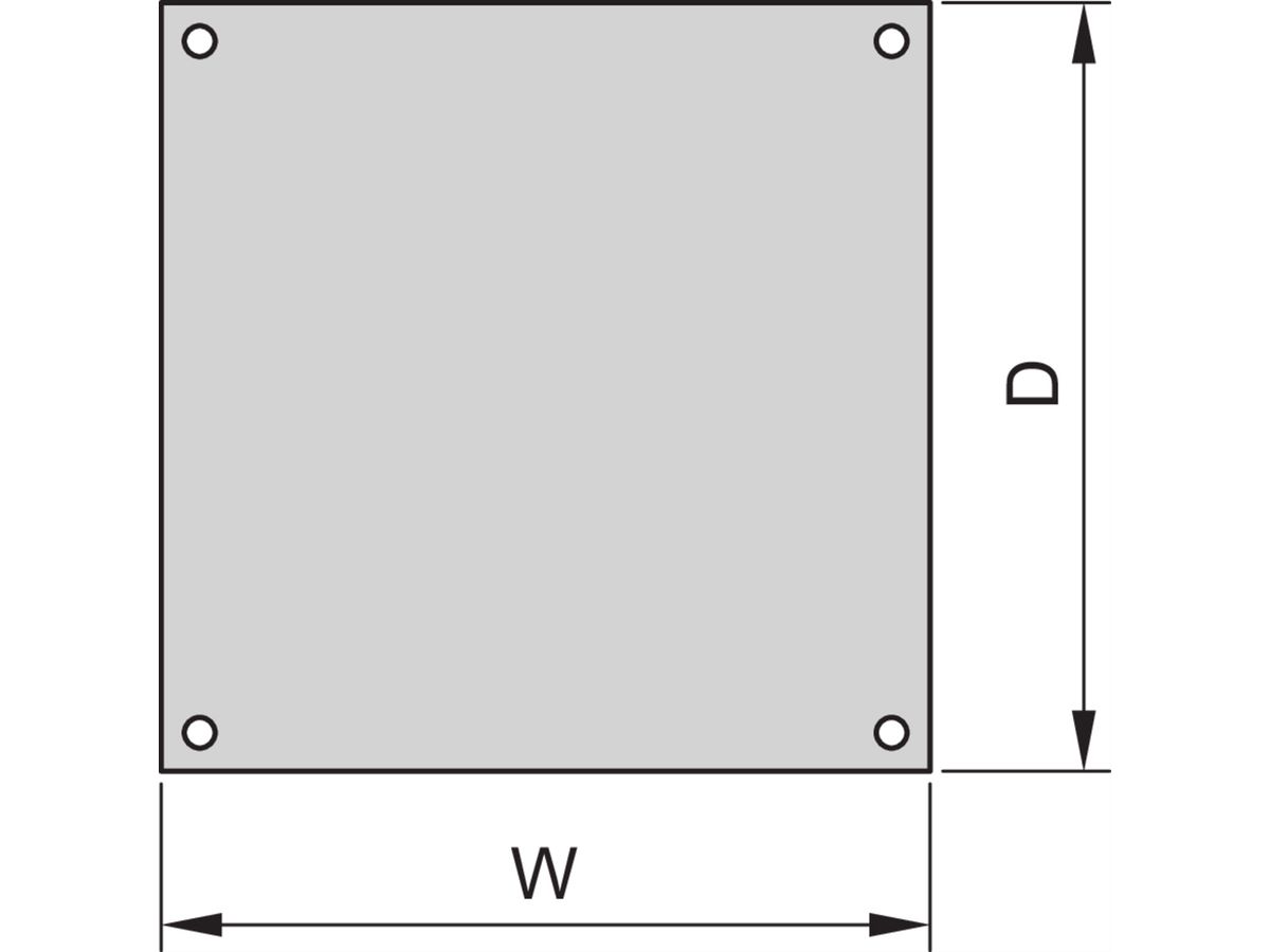 SCHROFF Dach, einliegend, RAL 7030 - DACH, EINLIEG.600B 600T 7021