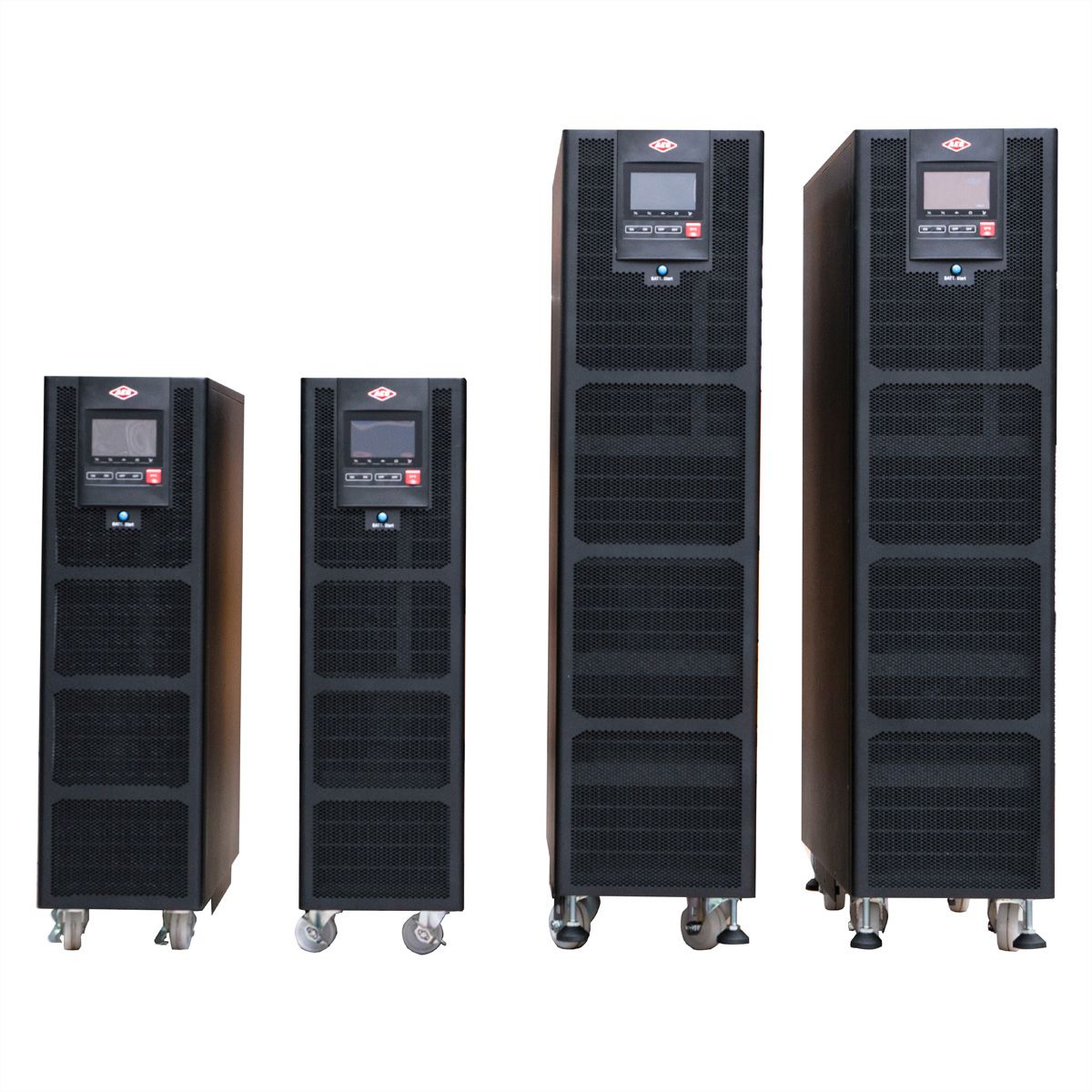 AEC IST7 30kVA - Online Tower USV –  200x 9Ah Batterien – 21 Min. Autonomie bei 100% Last, mit internen Batterien – 80x 9Ah LL & externer Batterieschrank BB5 mit 120x 9Ah LL