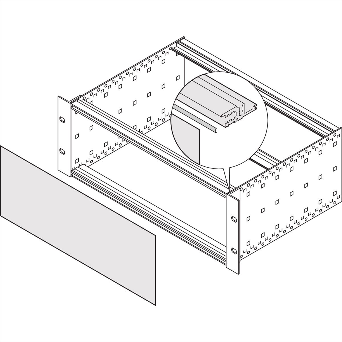 SCHROFF EMV-Dichtung zw. Frontplatte/Rückwand und Modulschiene - KONT.STR MS-FPL 28TE 10STK