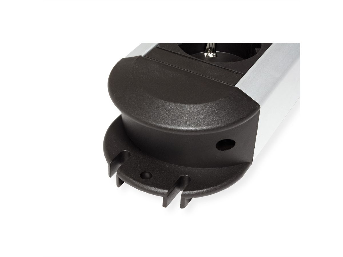 BACHMANN Multiprise Primo 9x protection totale appareil et interrupteur, Chargeur USB 60W 1xABD 0,2m GST18 INOX, 1,75 m