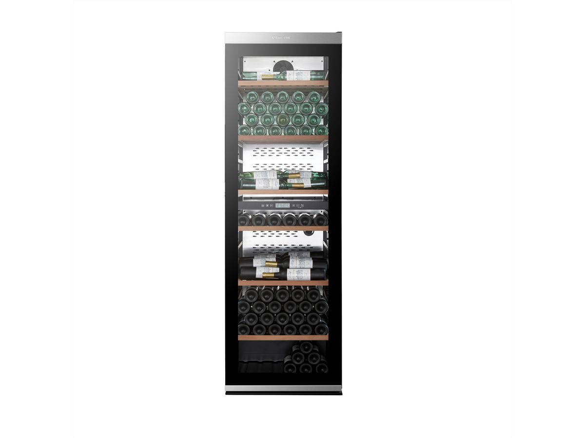 Climadiff Weinkühlschrank MILLESIME 240D, Freistehend, 2 Zonen, 237 Flaschen
