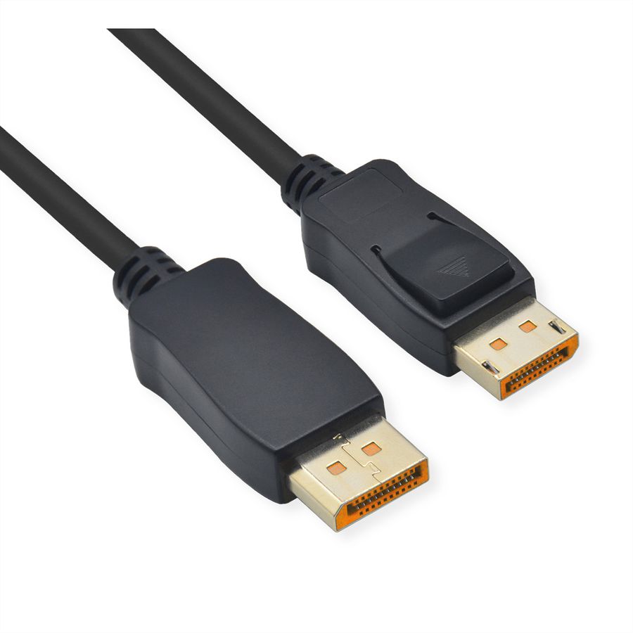 ROLINE DisplayPort Kabel, v2.1, 10K, DP ST - ST, schwarz, 1,5 m