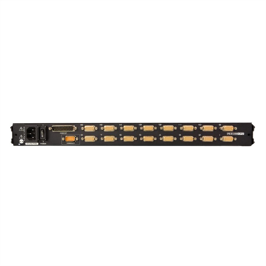 ATEN CL5716M 43cm-LCD KVM Switch, USB-PS/2, VGA, 16 Ports, UK-Layout