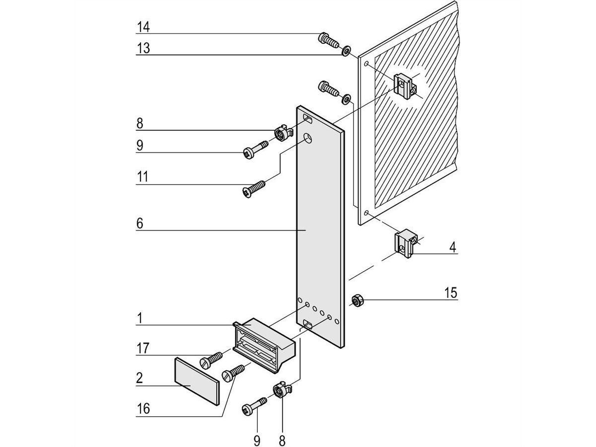 SCHROFF Steckbaugruppe mit starrem Griff in Trapezform - STECKBAUGRUPPE 3HE 10TE EL/C