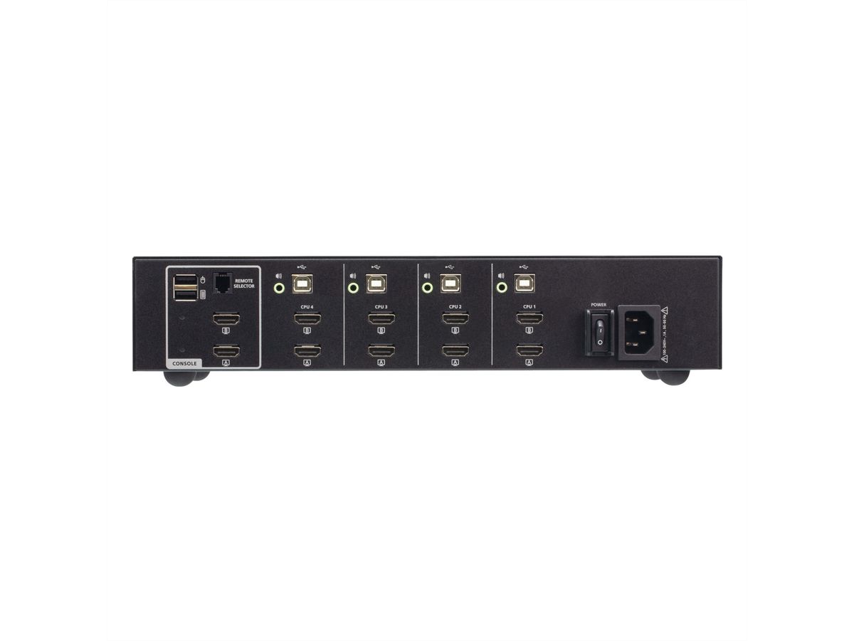 ATEN CS1144H4 Commutateur KVM sécurisé HDMI à 4 ports USB et double affichage