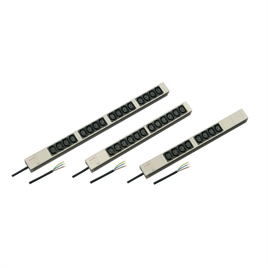 Bâti de prises SCHROFF, IEC C13 avec câble de connexion ouvert, 8x IEC C13, 19"