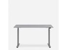 WRK21 Bureau Smart 100 x 60 cm, Hauteur réglable, Gris uni / Gris