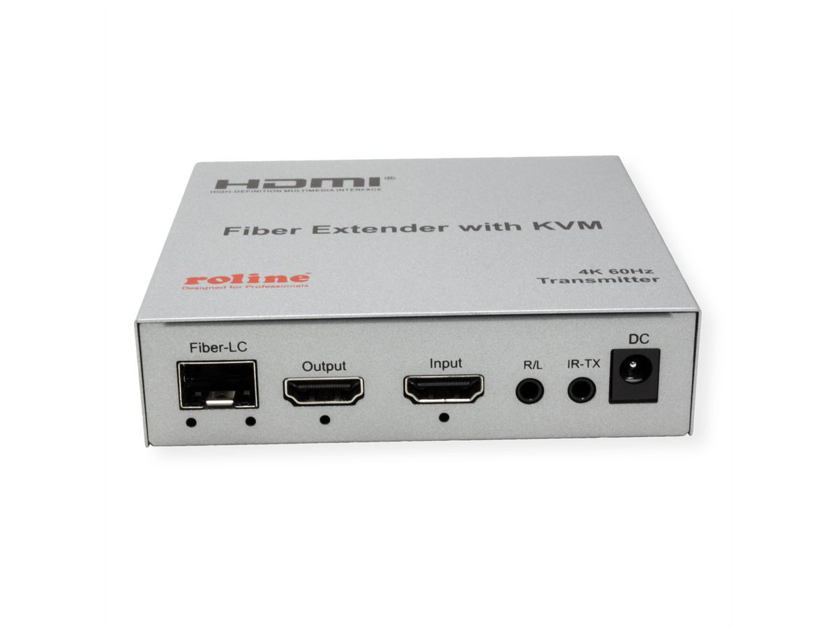 ROLINE KVM Verlängerung über LWL, HDMI 4K, USB, 20 km
