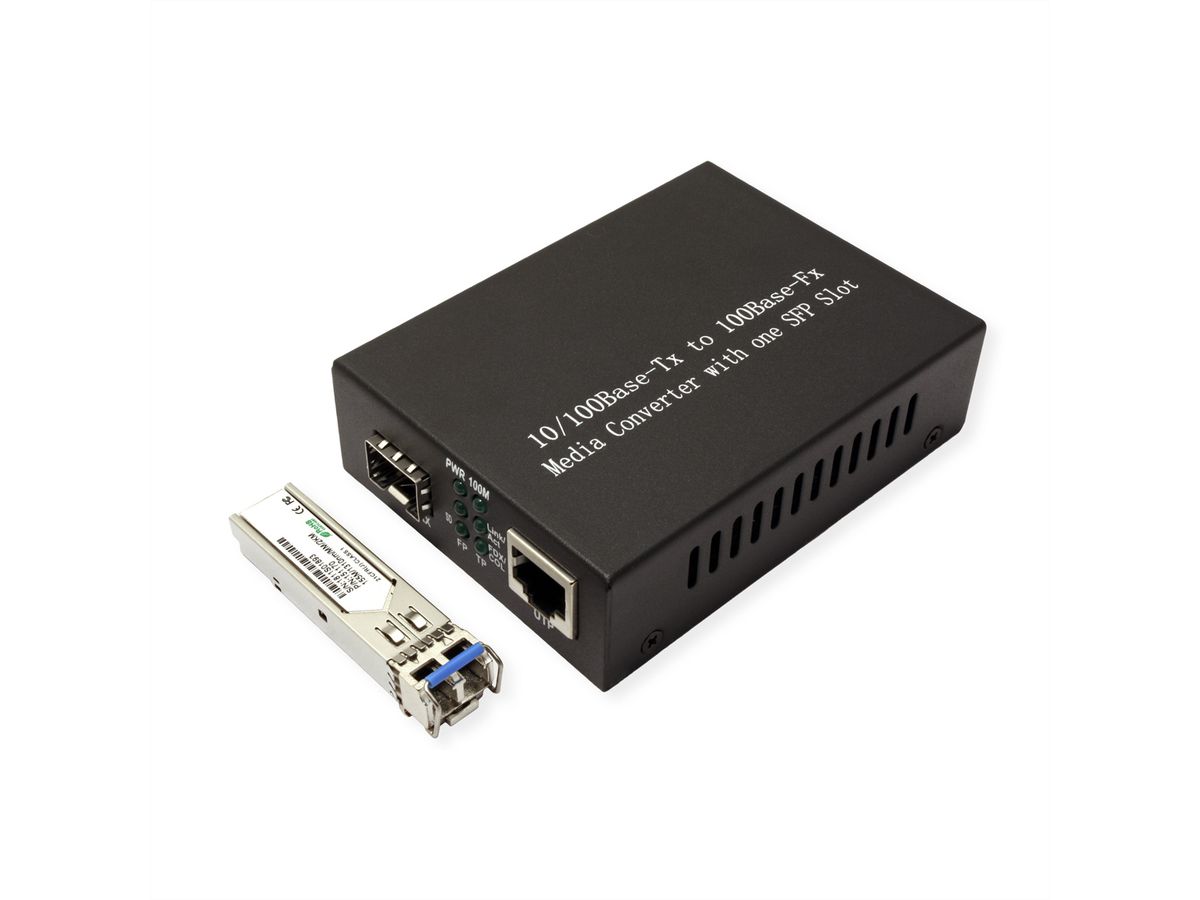 VALUE Convertisseur Fast Ethernet, RJ-45 - LC (avec module mini-GBIC)