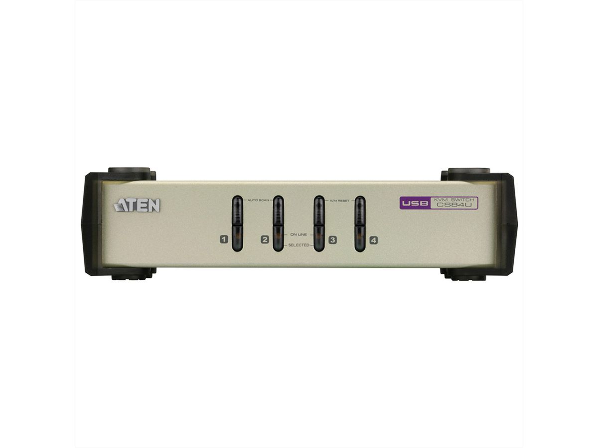 ATEN CS84U Switch KVM VGA, PS/2+USB, 4 ports
