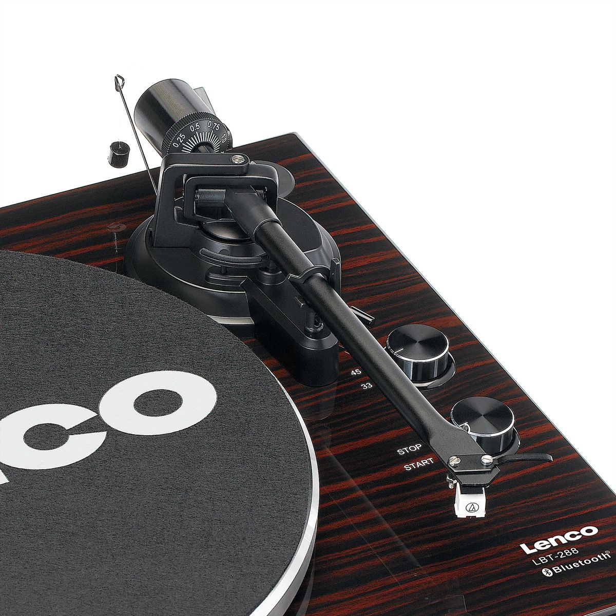 Lenco Platine vinyle LBT-288WA, noir / marron