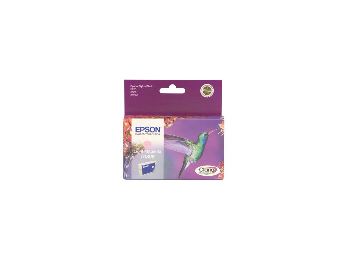 T08064010, Tintenpatrone, light-magenta für EPSON Stylus Photo R265 / R285 / R360 / RX560 / RX585 / RX685 / PX650 / PX700W / PX710W / PX800FW / PX810FW