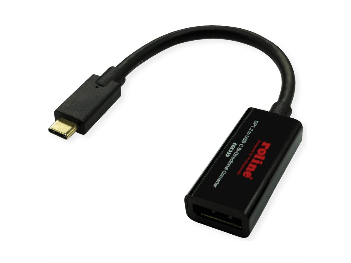 ROLINE Câble adaptateur USB-C - DisplayPort, v1.2, M/F, bidirectionnel, 0,2 m
