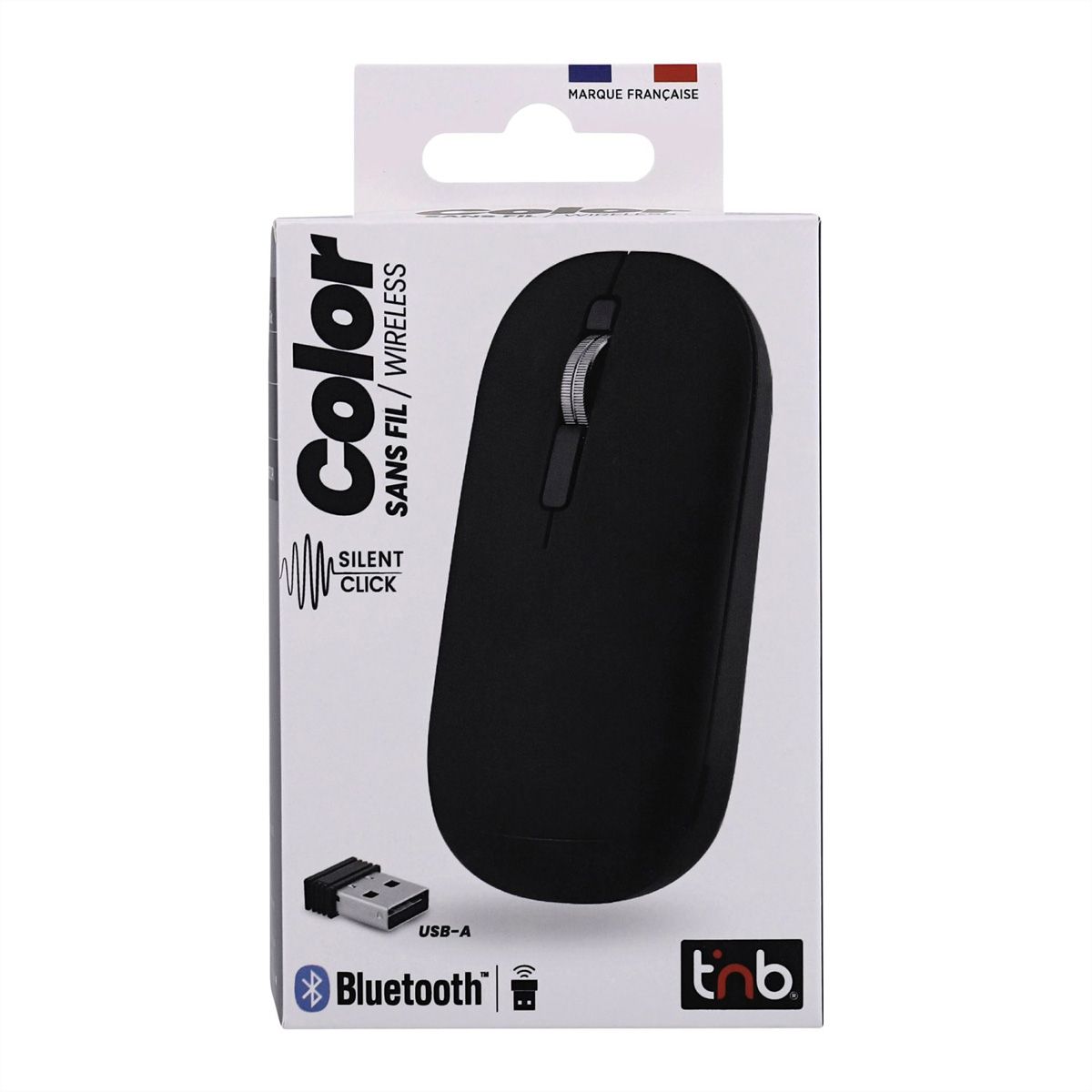 T’nB iClick Dual Connect Wireless-Maus, Schwarz