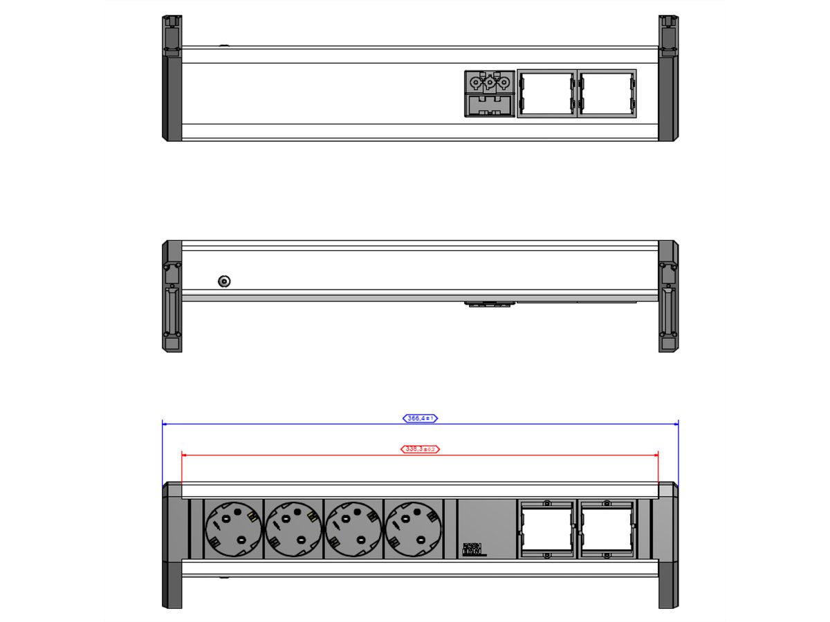 BACHMANN DESK 4xCEE7/3 2xCM GST18