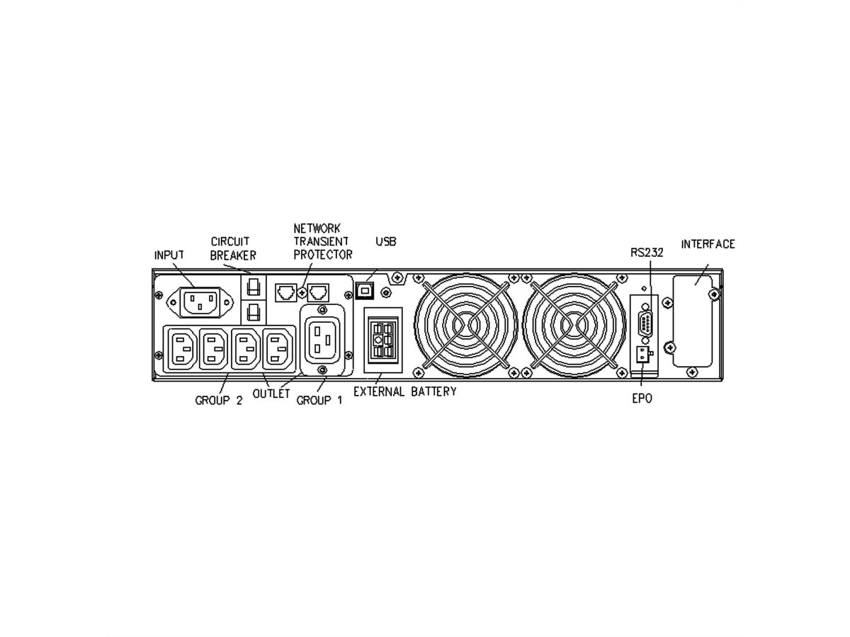 ROLINE ProSecure III 2000 RM2UH, noir