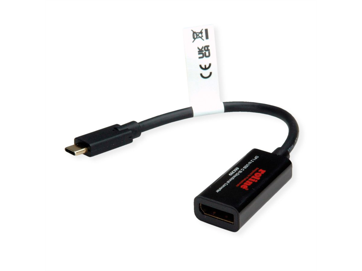 ROLINE Câble adaptateur USB-C - DisplayPort, v1.2, M/F, bidirectionnel, 0,2 m