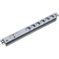 BACHMANN Bâti de prises 19" 6x avec GVS sans interrupteur