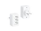BACHMANN Multistecker 3xEuro, weiß 3x2,5A/230V