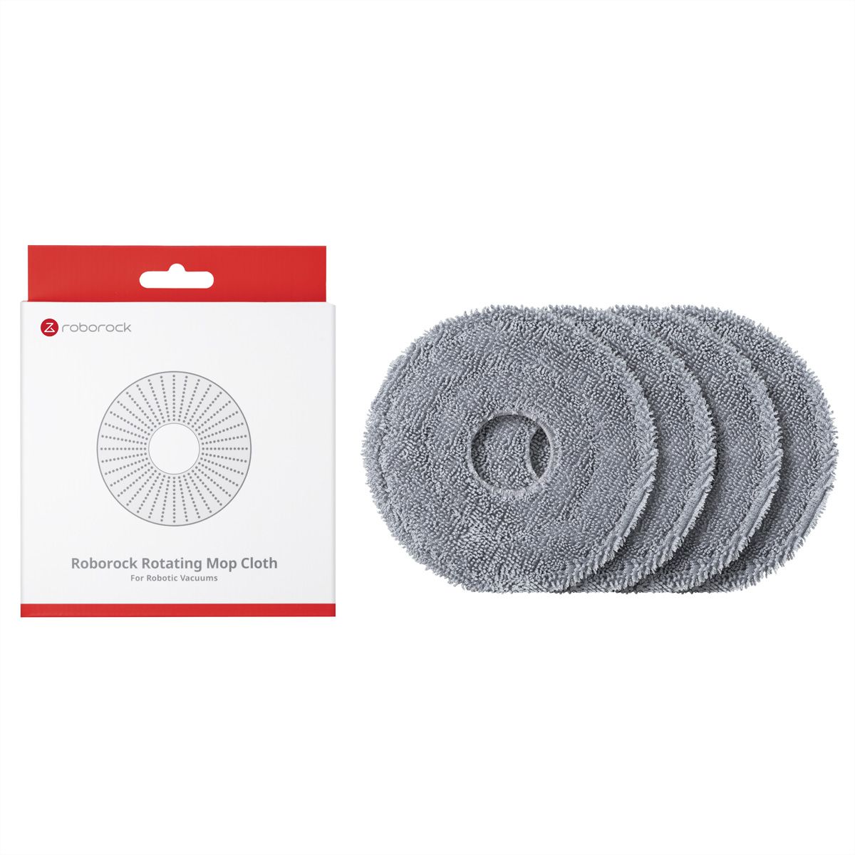Roborock Rotierender Wischmop 4er Pack, zu Qrevo Edge 2 Pro/Flow, Saros 20 Flow