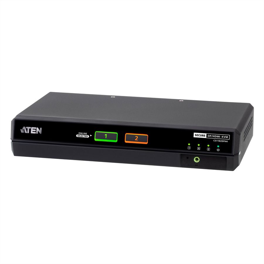 ATEN CS1182DPH4 2-Port USB 5K DP/HDMI, Single Display Universal Secure KVM Switch
