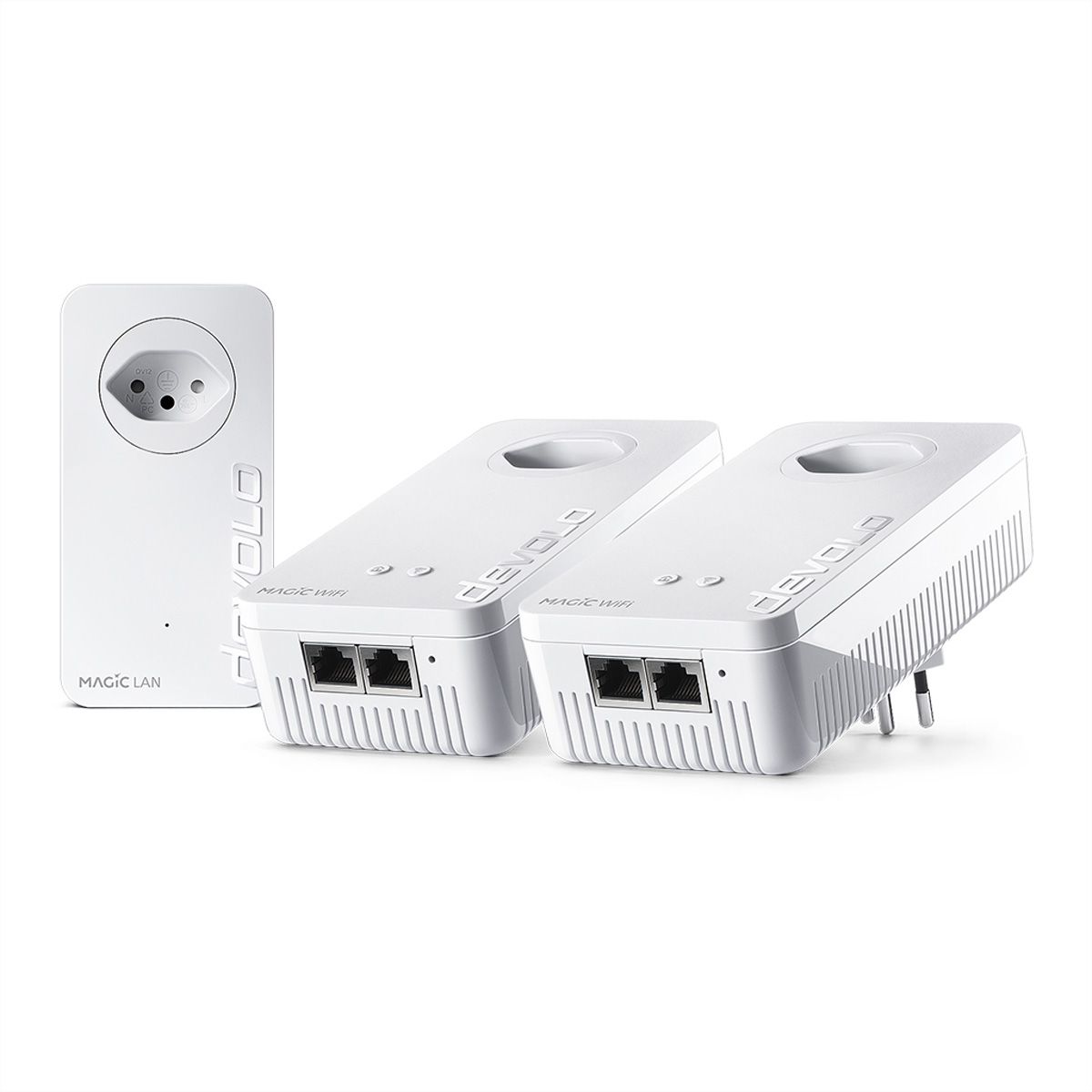 Devolo Powerline Magic 2 WiFi 6 next, 2400 Mbit/s, 2x RJ45, 3er Set