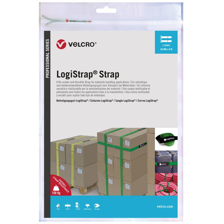 VELCRO® Logistrap® Strap 50mm x 6m bande 2 pièces, vert