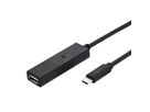 VALUE USB Prolongation active 2.0 avec Repeater, A-C, noir, 10 m