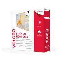VELCRO® Bande 20mmx10m blanc, crochets autocollants