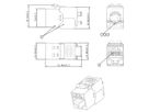 ROLINE Cat.6A (Class EA) Keystone, RJ-45, geschirmt, werkzeuglos, GHMT, silberfarben