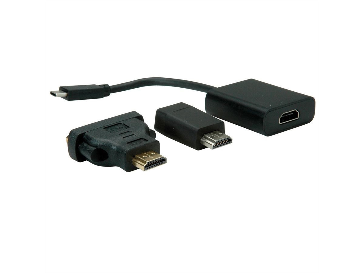 VALUE Adaptateur type C - VGA/HDMI/DVI