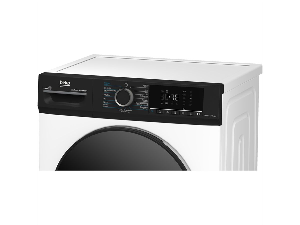 Beko Lave-linge séchant WTS210, W7kg/T5kg, SteamCure, 1'400U/min